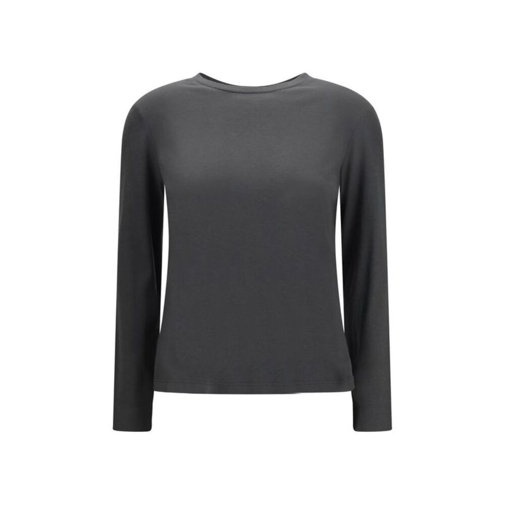 'S Max Mara Gray Cotton Long Sleeve Women's T-Shirt